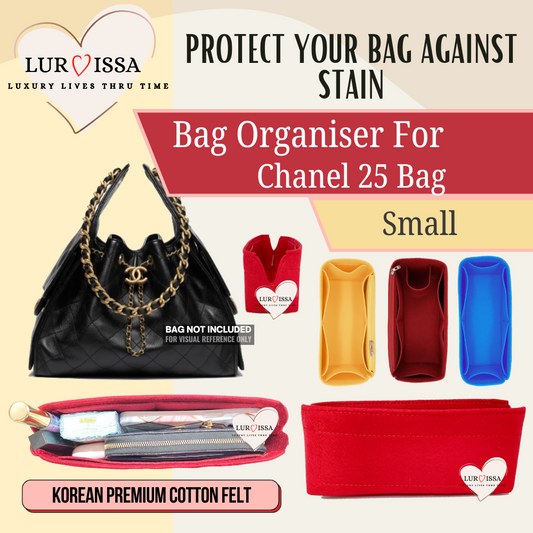 [𝐋𝐮𝐫𝐯𝐢𝐬𝐬𝐚] Bag Organiser/ Organizer For Chanel 25 Bag (Small 26cm)