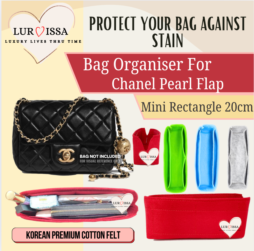 [𝐋𝐮𝐫𝐯𝐢𝐬𝐬𝐚] Organiser For Chanel Pearl Flap Bag (Mini Rectangle 20cm)