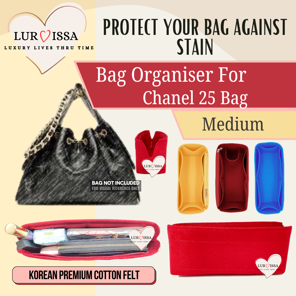 [𝐋𝐮𝐫𝐯𝐢𝐬𝐬𝐚] Bag Organiser/ Organizer For Chanel 25 Bag (Medium 30cm)
