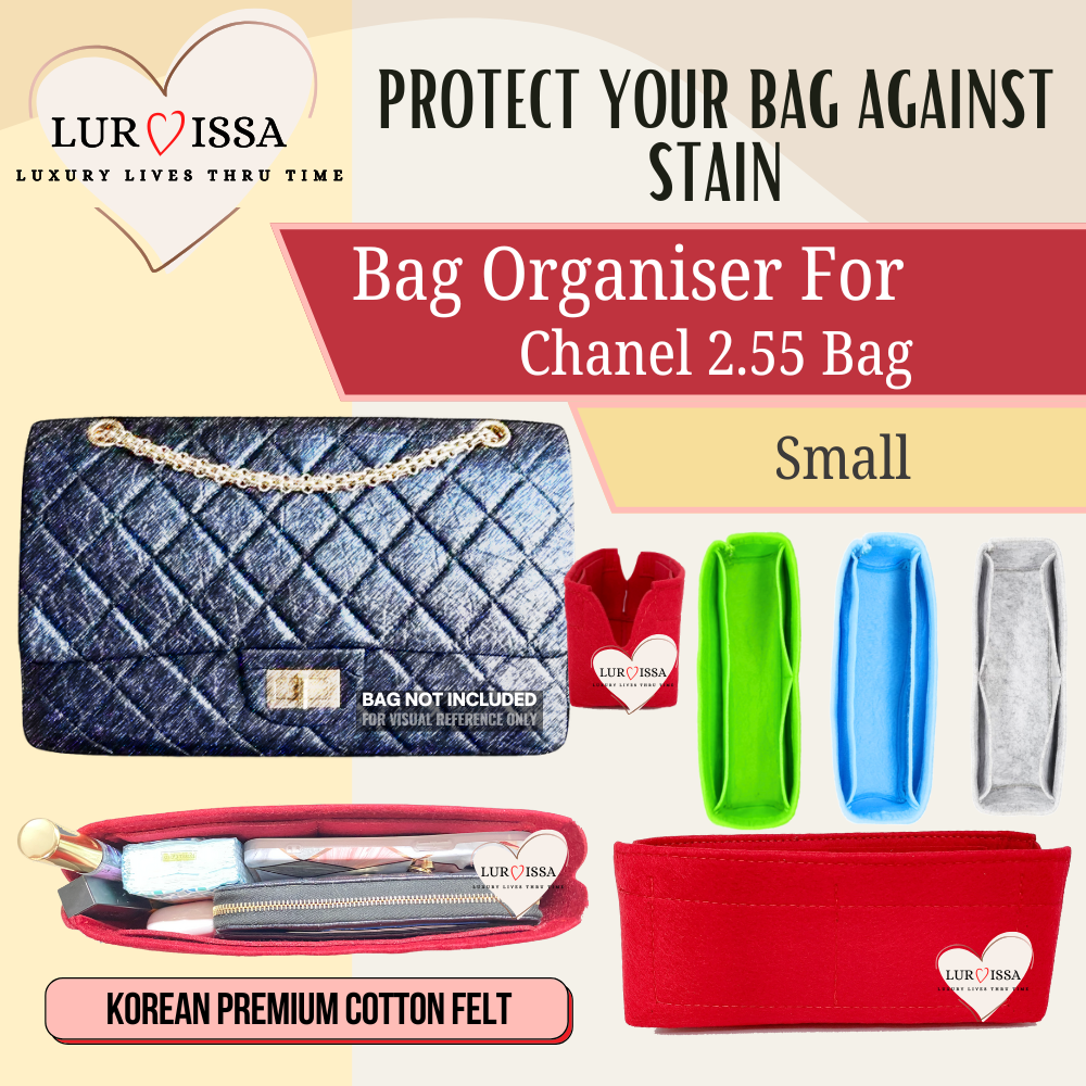 [𝐋𝐮𝐫𝐯𝐢𝐬𝐬𝐚] Bag Organiser/ Organizer For Chanel 2.55 Bag (Small 24cm)