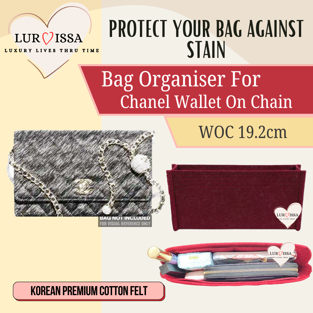 [𝐋𝐮𝐫𝐯𝐢𝐬𝐬𝐚] Bag Organiser/ Organizer For Chanel Wallet On Chain Bag (19.2cm)