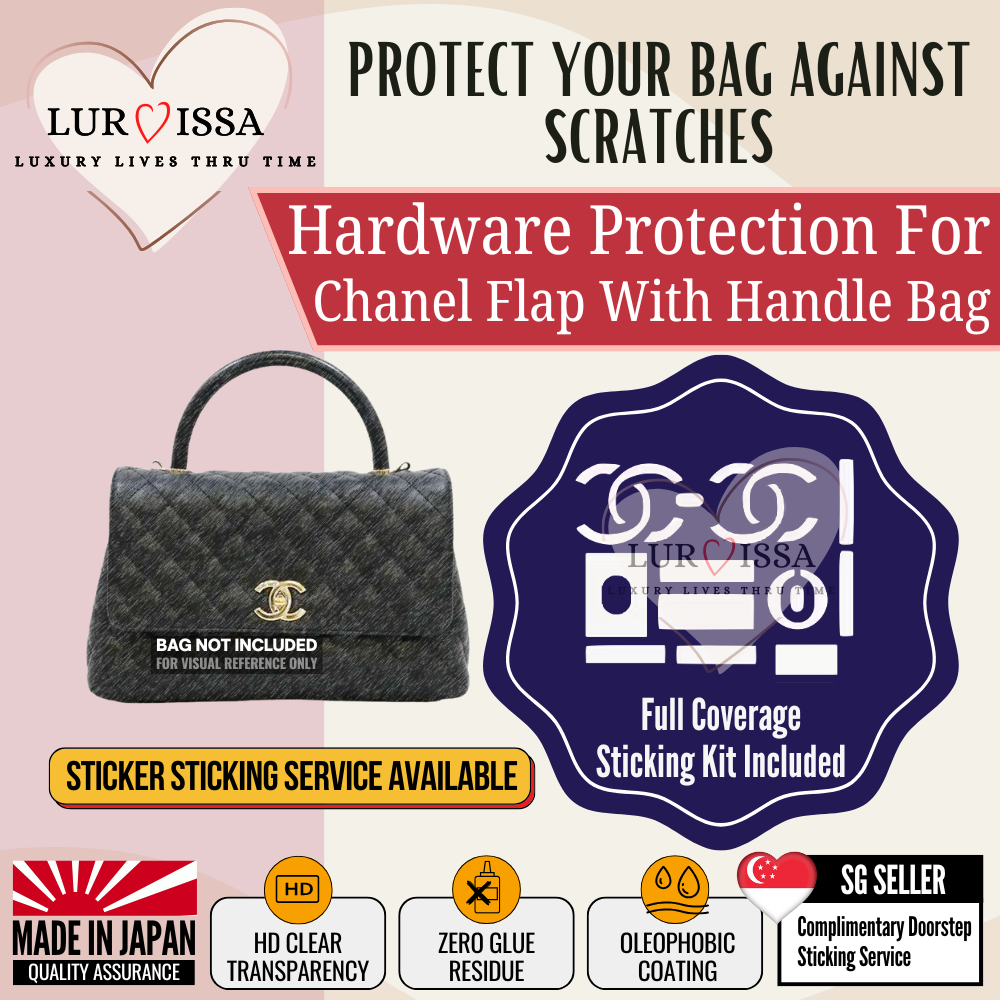 [𝐋𝐮𝐫𝐯𝐢𝐬𝐬𝐚] Chanel Flap With Top Handle Bag Hardware Protective Sticker | Prevent Bag Hardware Scratches