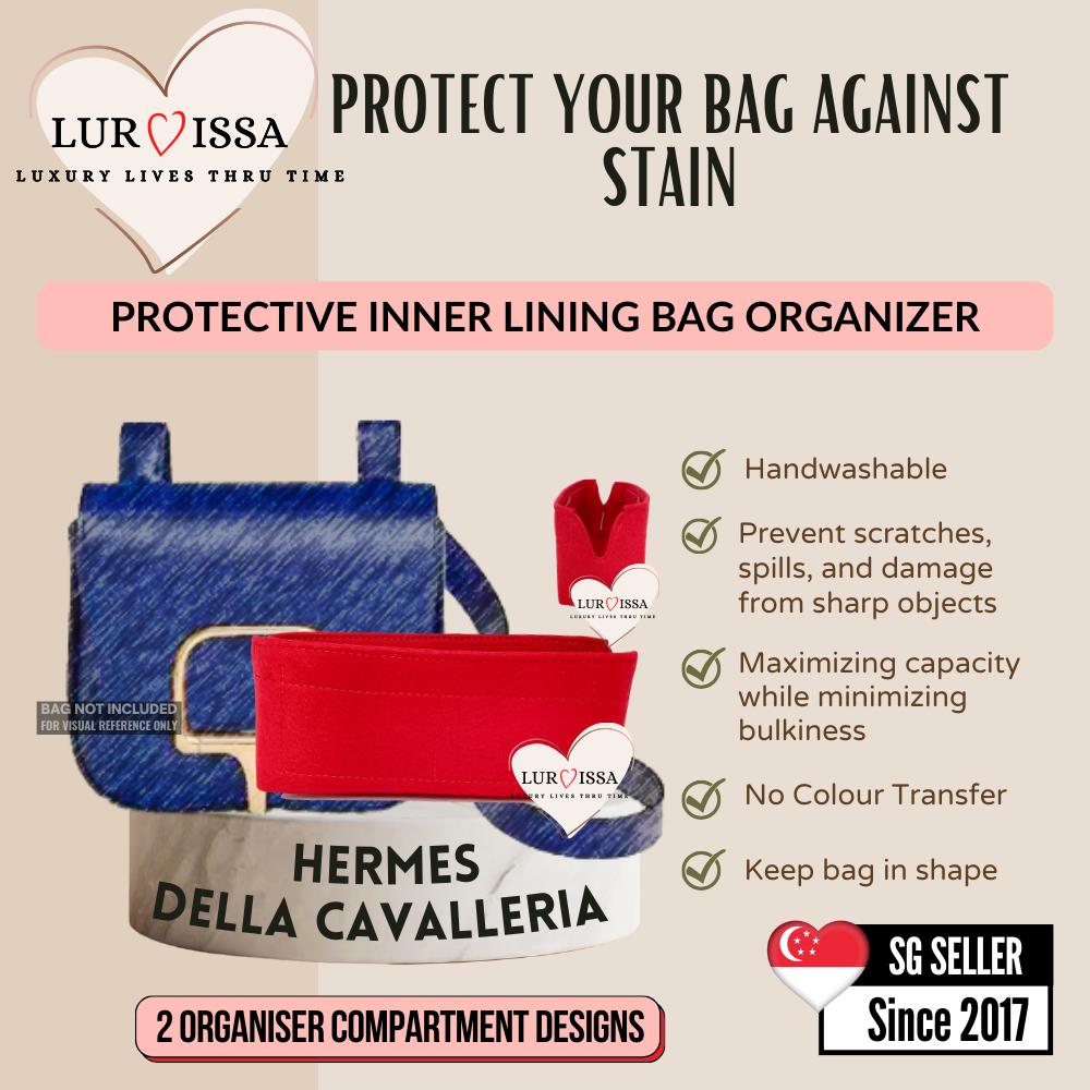 [𝐋𝐮𝐫𝐯𝐢𝐬𝐬𝐚] Bag Organiser/ Organizer For Hermes Della Cavalleria Bag