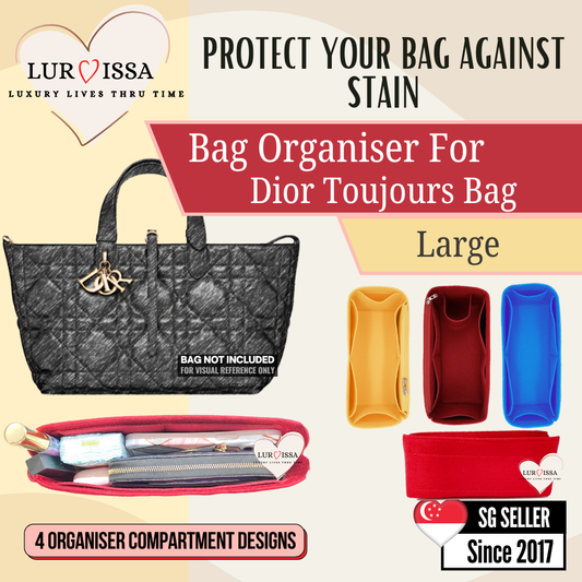 [𝐋𝐮𝐫𝐯𝐢𝐬𝐬𝐚] Bag Organiser/ Organizer For Dior Toujours Bag (Large)