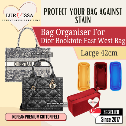 Dior Book Tote East West Bag Organiser