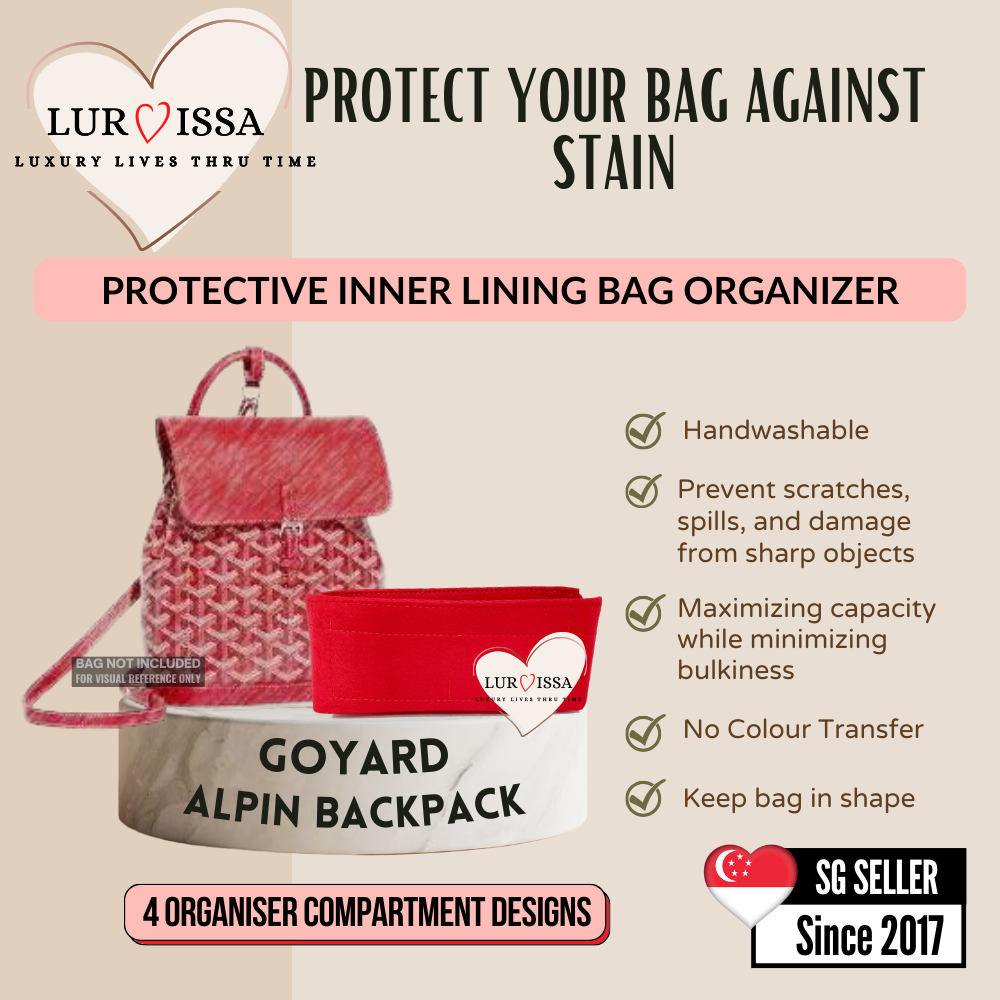 [𝐋𝐮𝐫𝐯𝐢𝐬𝐬𝐚] Bag Organiser/ Organizer For Goyard Alpin Backpack Bag Organiser (Mini 19cm)