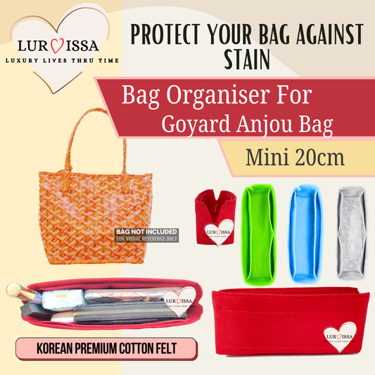 [𝐋𝐮𝐫𝐯𝐢𝐬𝐬𝐚] Bag Organiser/ Organizer For Goyard Anjou Mini Bag (20cm)