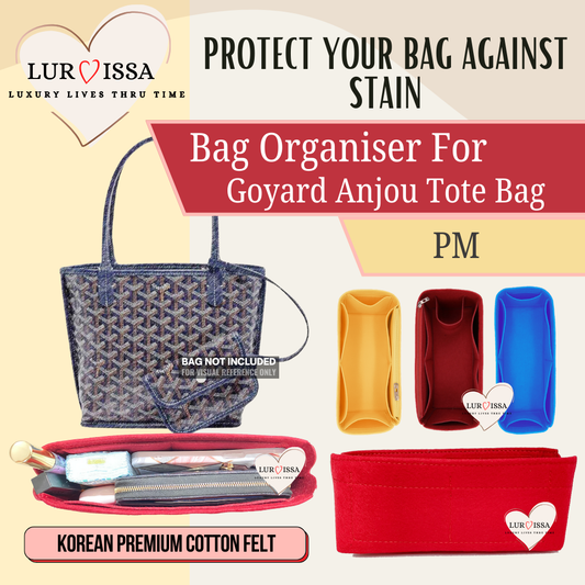 [𝐋𝐮𝐫𝐯𝐢𝐬𝐬𝐚] Bag Organiser/ Organizer For Goyard Anjou Tote Bag Organiser (PM 30cm)