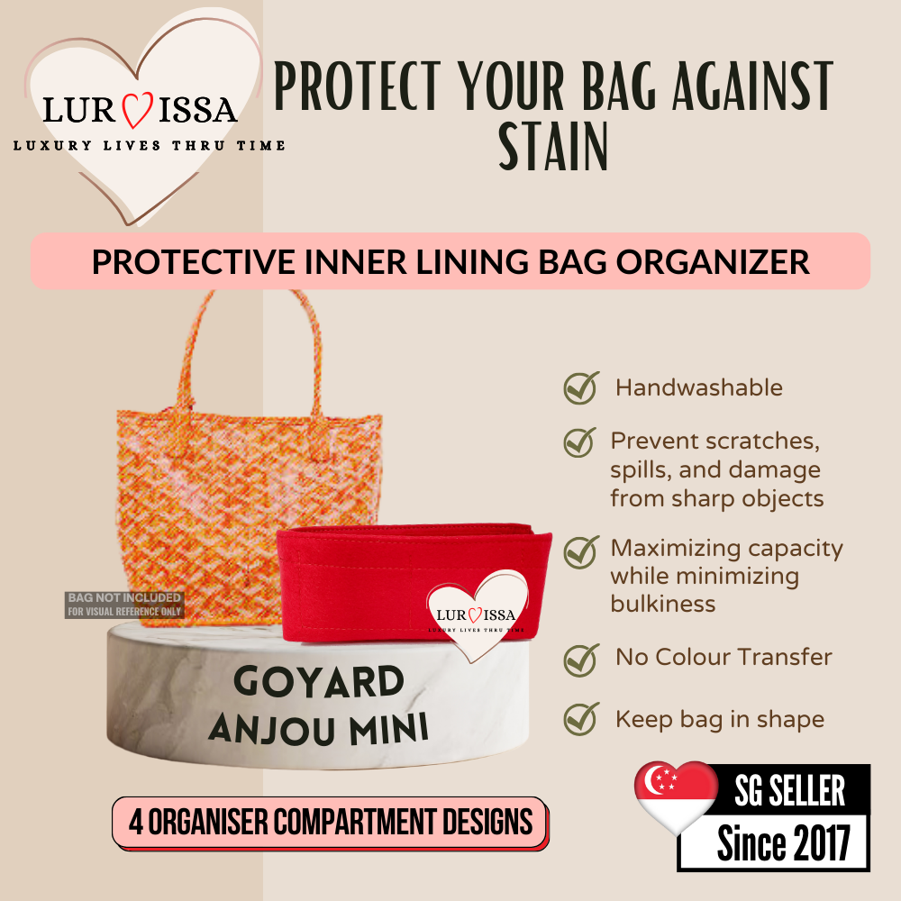 [𝐋𝐮𝐫𝐯𝐢𝐬𝐬𝐚] Bag Organiser/ Organizer For Goyard Anjou Mini Bag (20cm)