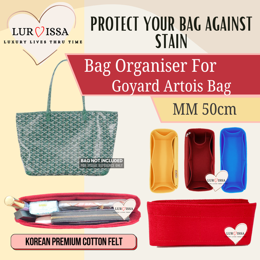 [𝐋𝐮𝐫𝐯𝐢𝐬𝐬𝐚] Bag Organiser/ Organizer For Goyard Artois Bag Organiser (MM 50cm)