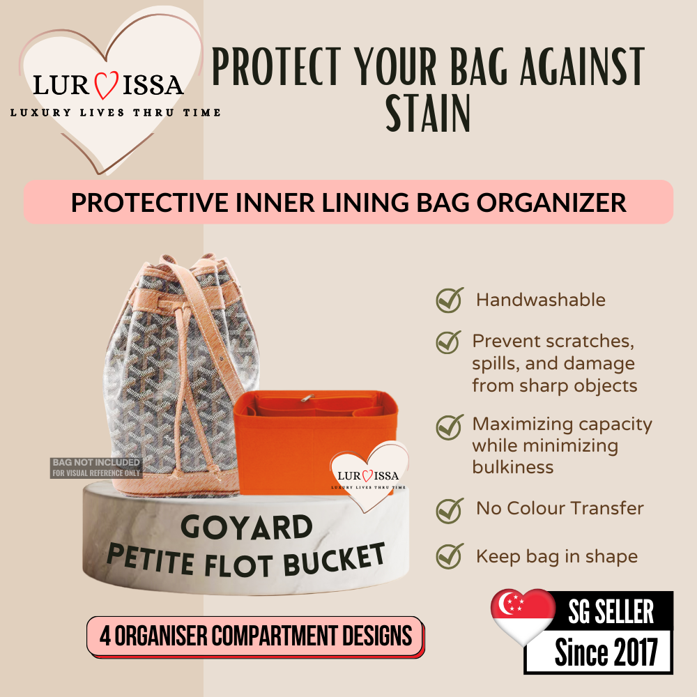[𝐋𝐮𝐫𝐯𝐢𝐬𝐬𝐚] Bag Organiser/ Organizer For Goyard Petite Flot Bucket Bag