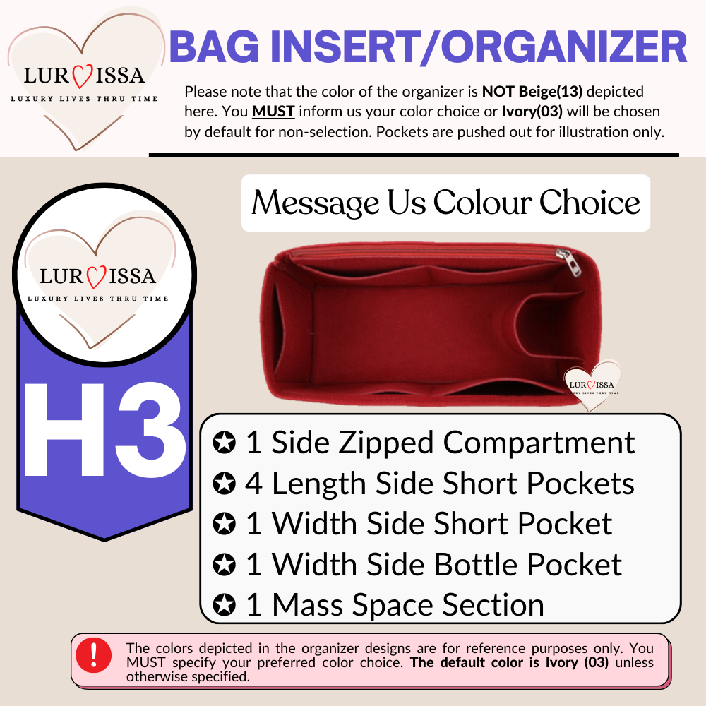 [𝐋𝐮𝐫𝐯𝐢𝐬𝐬𝐚] Bag Organiser/ Organizer For Chanel 25 Bag (Small 26cm)