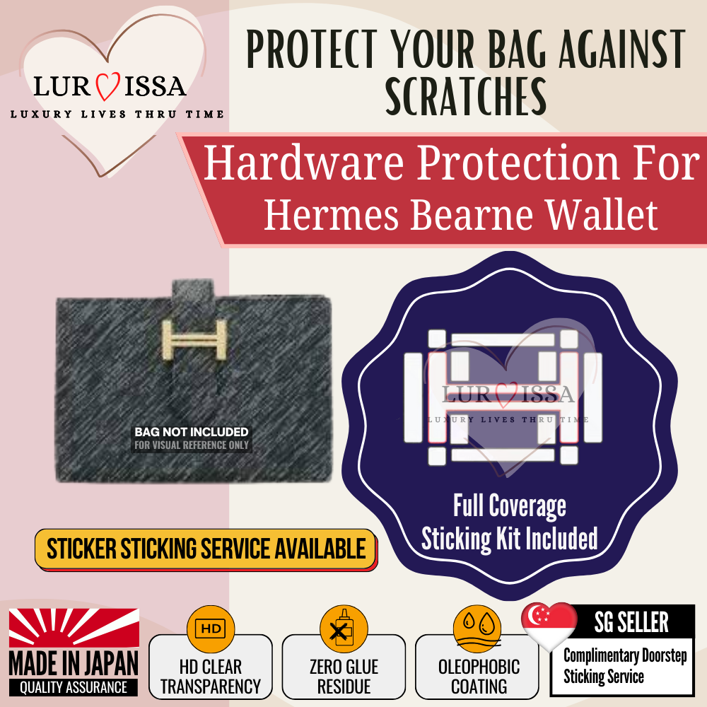 [𝐋𝐮𝐫𝐯𝐢𝐬𝐬𝐚] Hermes Bearne Wallet Hardware Protective Sticker | Prevent Bag Hardware Scratches