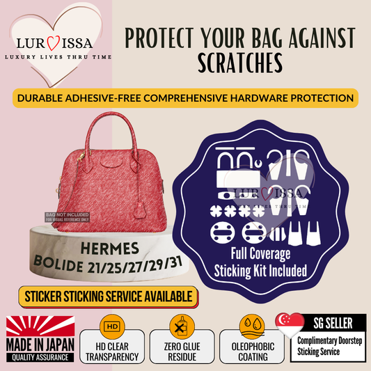 [𝐋𝐮𝐫𝐯𝐢𝐬𝐬𝐚] Hermes Bolide 21/25/29/31 Bag Hardware Protective Sticker | Prevent Bag Hardware Scratches