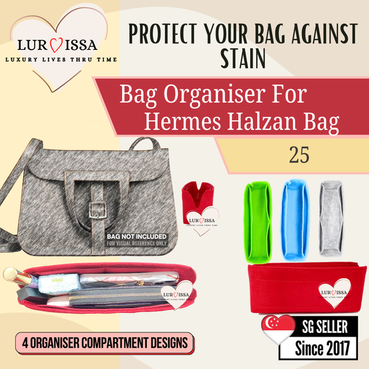 [𝐋𝐮𝐫𝐯𝐢𝐬𝐬𝐚] Bag Organiser/ Organizer For Hermes Halzan Bag 25