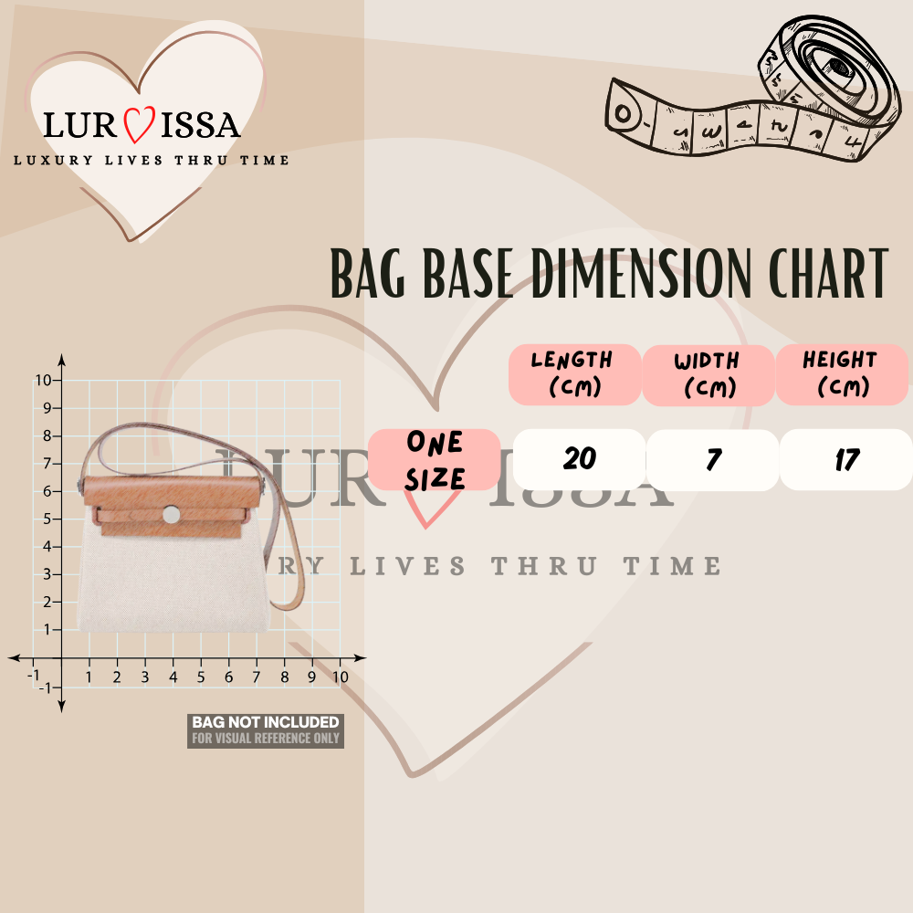 [𝐋𝐮𝐫𝐯𝐢𝐬𝐬𝐚] Bag Organiser/ Organizer For Hermes Herbag Mini 20cm Bag