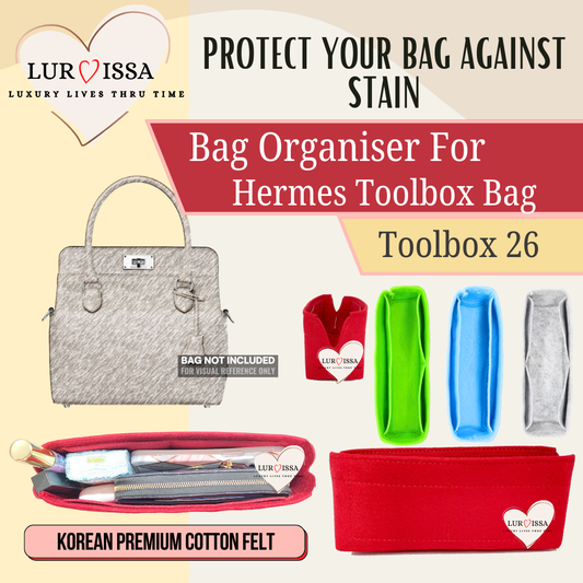 [𝐋𝐮𝐫𝐯𝐢𝐬𝐬𝐚] Bag Organiser/ Organizer For Hermes Toolbox Bag 26