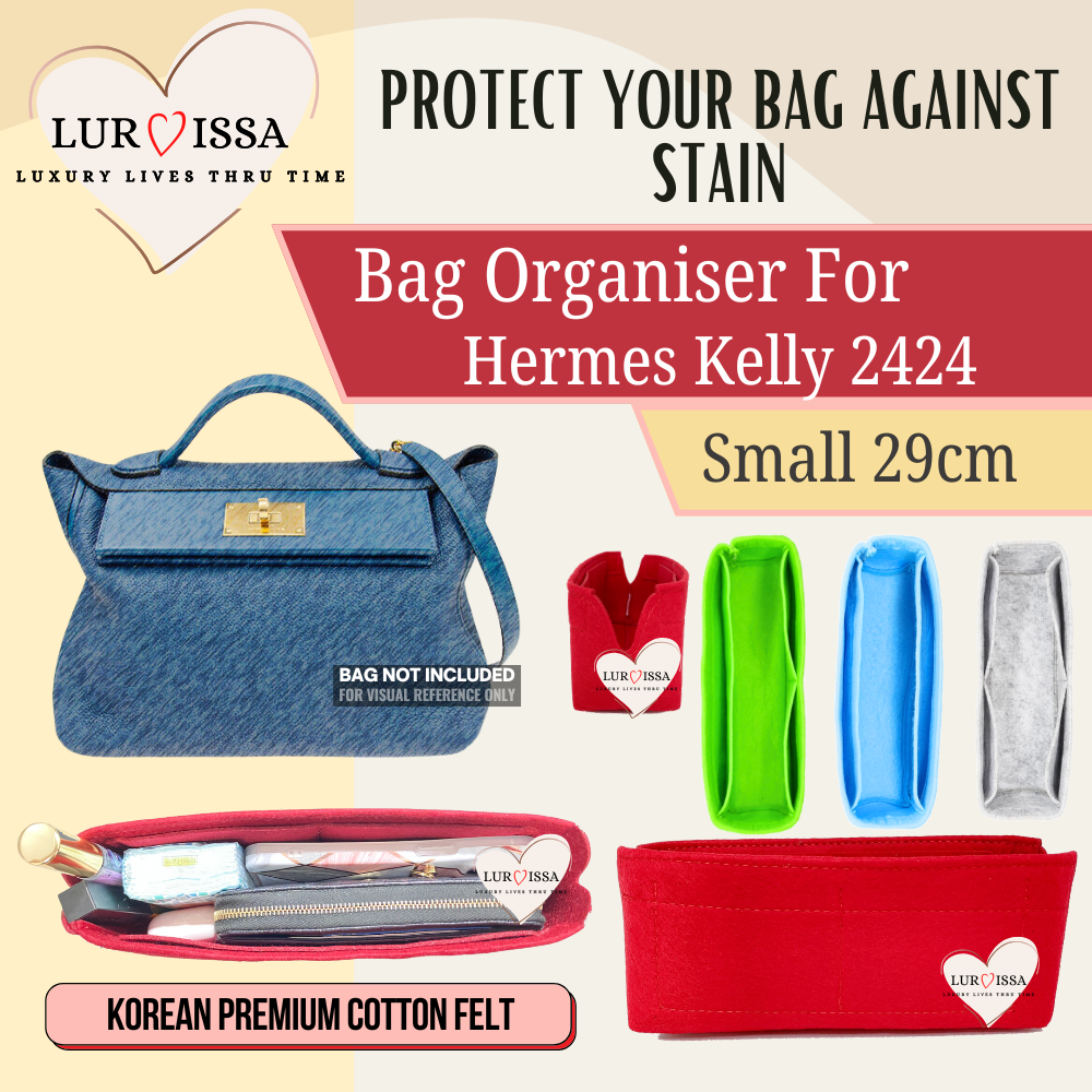 [𝐋𝐮𝐫𝐯𝐢𝐬𝐬𝐚] Bag Organiser/ Organizer For Hermes Kelly 2424 (Small 29cm)