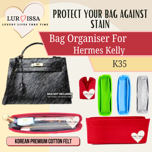 [𝐋𝐮𝐫𝐯𝐢𝐬𝐬𝐚] Bag Organiser/ Organizer For Hermes Kelly 35