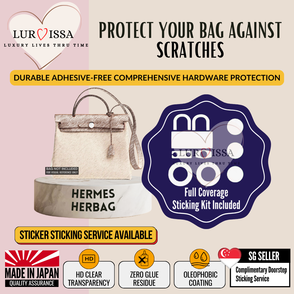 [𝐋𝐮𝐫𝐯𝐢𝐬𝐬𝐚] Hermes Herbag 31/39 Bag Hardware Protective Sticker | Prevent Bag Hardware Scratches