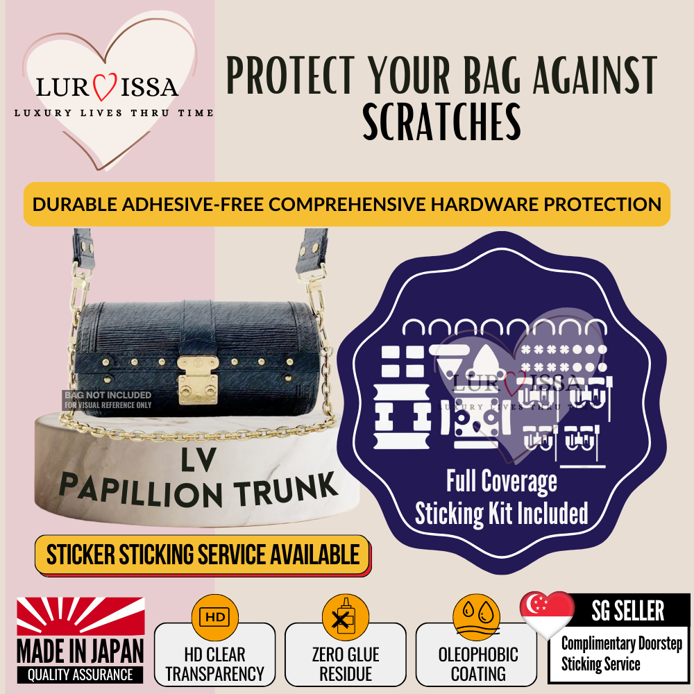 [𝐋𝐮𝐫𝐯𝐢𝐬𝐬𝐚] LV Papillion Trunk Bag Hardware Protective Sticker  | Prevent Scratches on Hardware