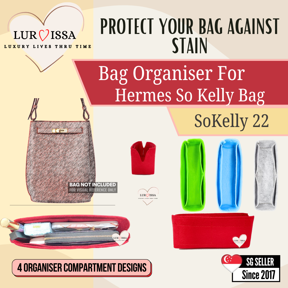 [𝐋𝐮𝐫𝐯𝐢𝐬𝐬𝐚] Bag Organiser/ Organizer For Hermes So Kelly Bag 22