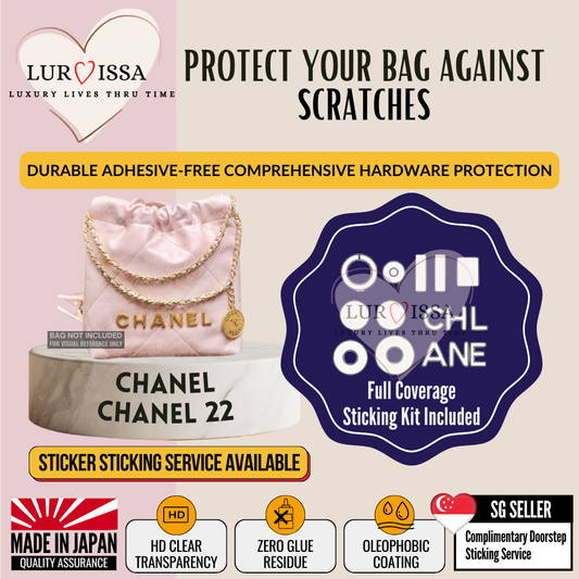 [𝐋𝐮𝐫𝐯𝐢𝐬𝐬𝐚] Chanel 22 Bag Hardware Protective Sticker | Prevent Bag Hardware Scratches