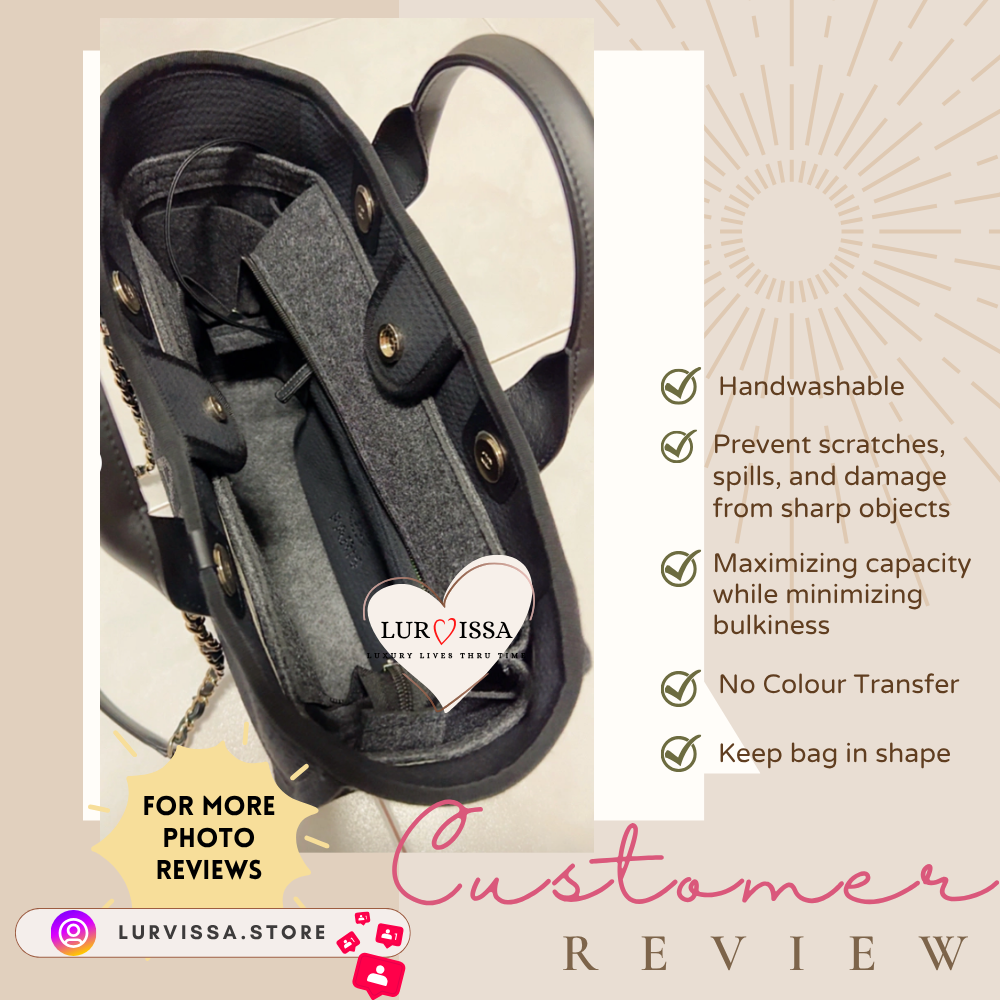 [𝐋𝐮𝐫𝐯𝐢𝐬𝐬𝐚] Bag Organiser/ Organizer For Chanel 25 Bag (Small 26cm)