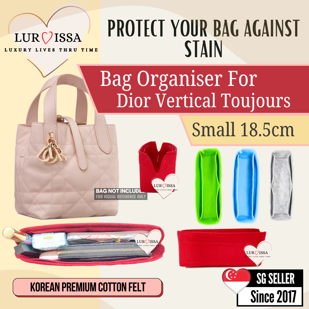 [𝐋𝐮𝐫𝐯𝐢𝐬𝐬𝐚] Bag Organiser/ Organizer For Dior Vertical Toujours Bag (Small 18.5cm)