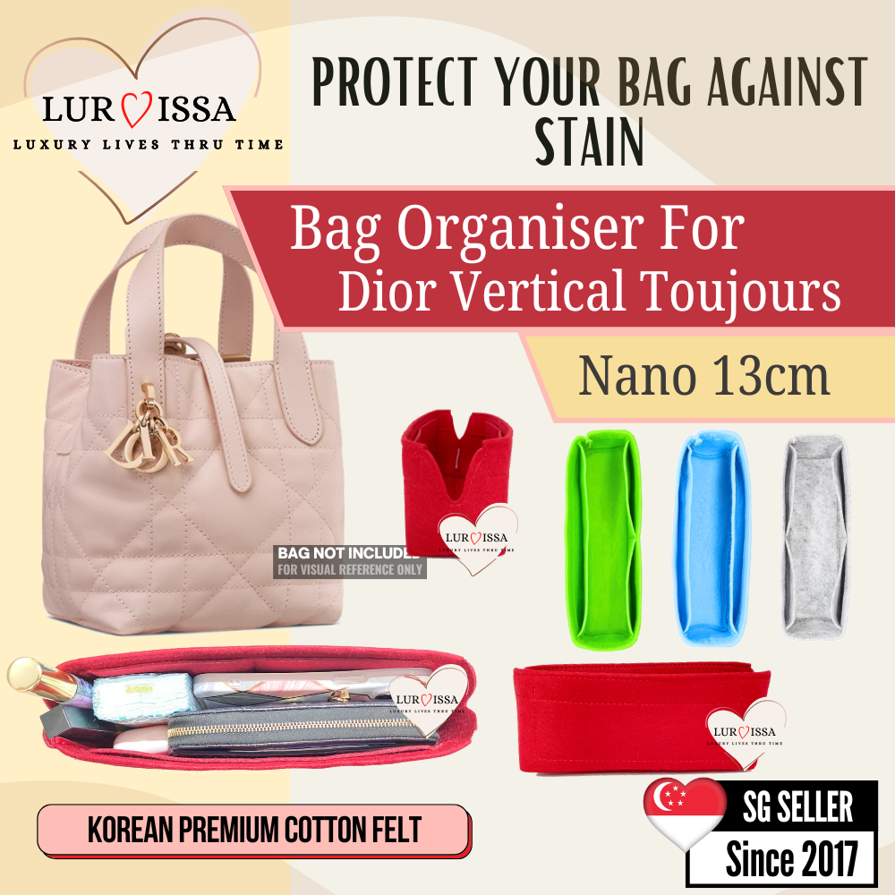 [𝐋𝐮𝐫𝐯𝐢𝐬𝐬𝐚] Bag Organiser/ Organizer For Dior Vertical Toujours Bag (Nano 13cm)
