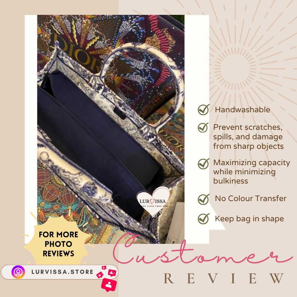 [𝐋𝐮𝐫𝐯𝐢𝐬𝐬𝐚] Organiser For Dior Booktote East West Bag (small)