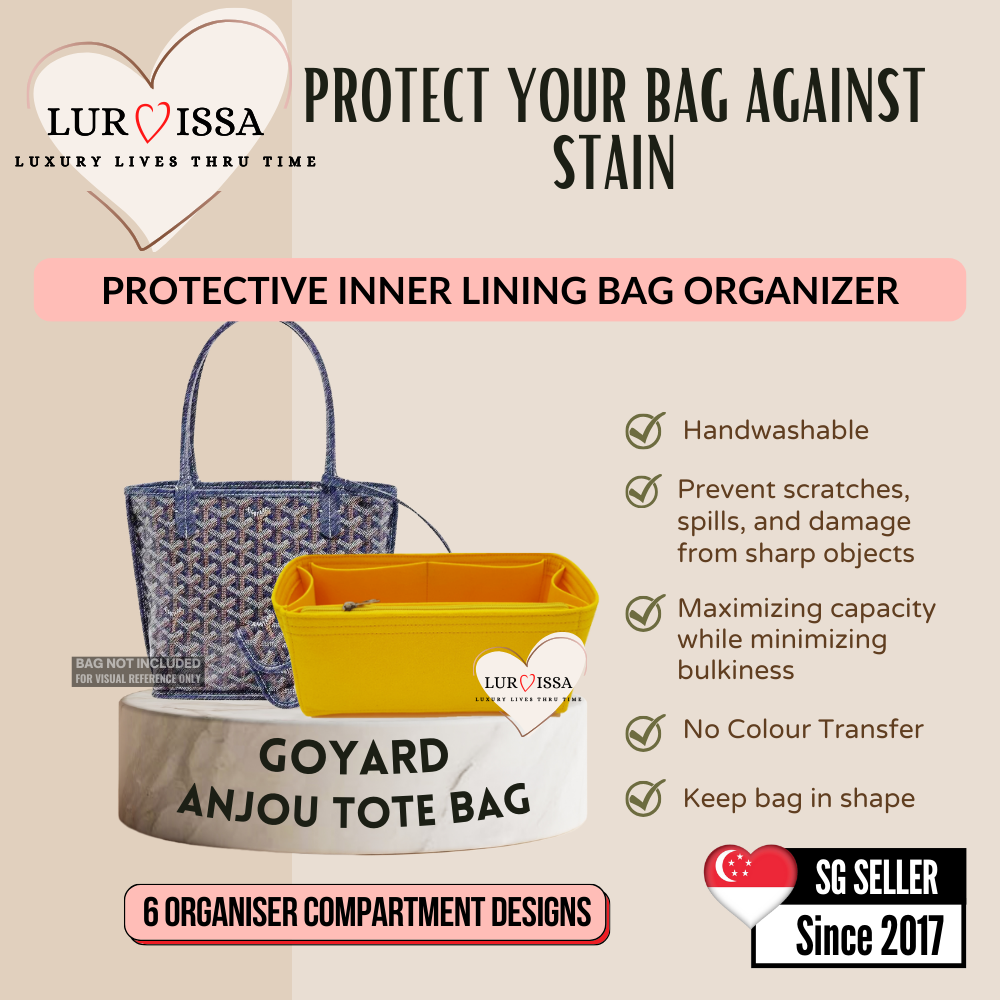 [𝐋𝐮𝐫𝐯𝐢𝐬𝐬𝐚] Bag Organiser/ Organizer For Goyard Anjou Tote Bag Organiser (PM 30cm)