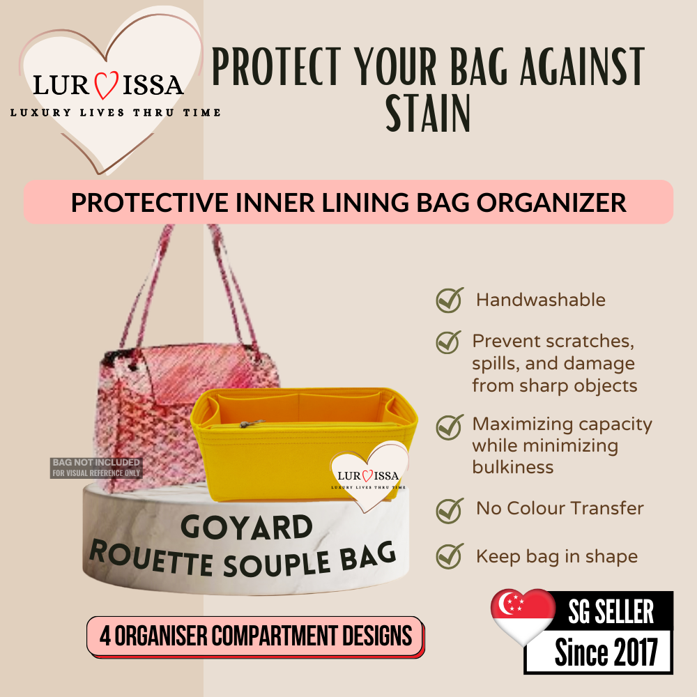 [𝐋𝐮𝐫𝐯𝐢𝐬𝐬𝐚] Bag Organiser/ Organizer For Goyard Rouette Souple Bag Organiser
