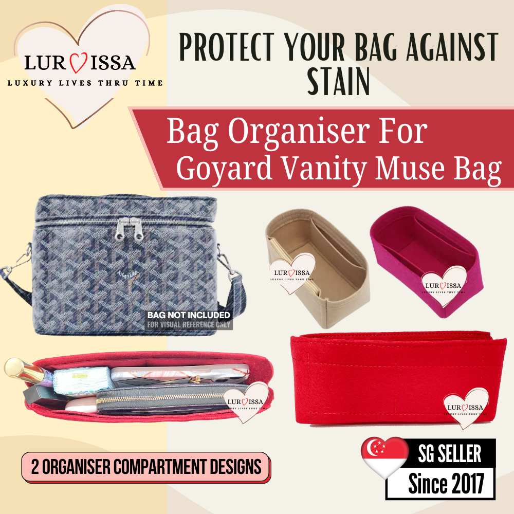 [𝐋𝐮𝐫𝐯𝐢𝐬𝐬𝐚] Bag Organiser/ Organizer For Goyard Vanity Muse Bag Organiser
